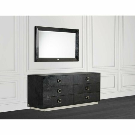 Homeroots Modern Crocodile Dresser - Black 284153